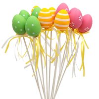 JAJKA NA PIKU DEKORACJA ŚWIĄTECZNA JAJKA KOLOROWE DEKORACYJNE 12 sztuk