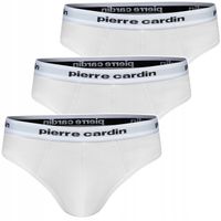 PCU102 r. L MAJTKI MĘSKIE SLIPY ORYGINALNE PIERRE CARDIN 3-pak BIAŁE