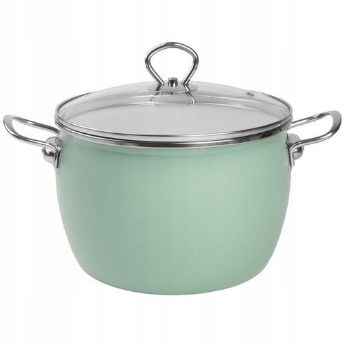 Zestaw garnków emaliowanych 2,3L 3L 4L 5L seledynowe INDUKCJA GAZ MARYNA na Arena.pl