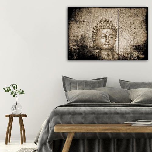 Deco Panel, Budda na drewnianym tle 4 120x80 na Arena.pl