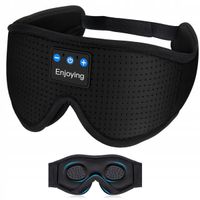 Opaska na oczy MOZOS bawełniana czarna z głośnikami bluetooth