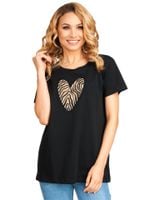 Koszulka damska t-shirt bawełniany serce S YOCLUB