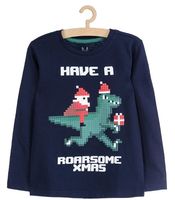 Bluzka świąteczna na długi rękaw bawełna 92 Boże Narodzenie prezent