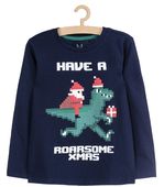 Bluzka świąteczna na długi rękaw bawełna 92 Boże Narodzenie prezent