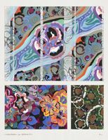 Plakat 50x65cm Kwiaty Art Deco v.7, Bénédictus Vintage do Salonu