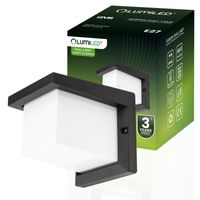 Lampa ogrodowa kinkiet elewacyjny LEVIS E27 kwadratowy czarny LUMILED