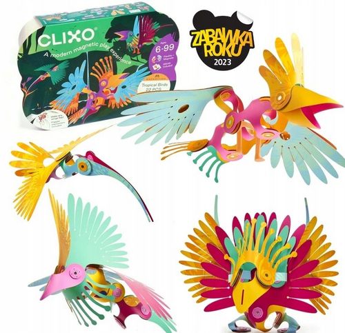 CLIXO CL-0149 Tropikalne Ptaki Kretywne magnetyczne klocki konstrukcyjne na Arena.pl