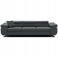 KANAPA RIGATTO CIEMNY SZARY Wersalka Rozkładana Funkcja Spania KRONOS