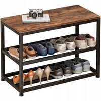 Szafka na buty z siedziskiem pojemna industrialna loft drewno vintage 62 cm