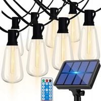 GIRLANDA SOLARNA OGRODOWA ŚWIETLNA XXL 20 ŻARÓWEK NA BALKON ŁAŃCUCH DUŻE