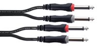 Kabel przewód audio sygnałowy 2x Jack 6,3 mm 3 m Cordial EU 3 PP