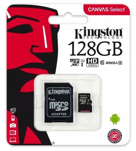 KARTA PAMIĘCI DO SMARTFONA microSD 128GB + ADAPTER na Arena.pl