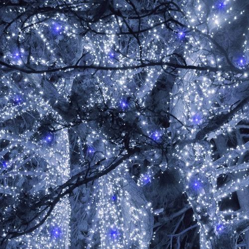 LAMPKI CHOINKOWE ZEWNĘTRZNE + FLASH 40m ZIMNY BIAŁY IP44 ŚWIATEŁKA 500 LED na Arena.pl