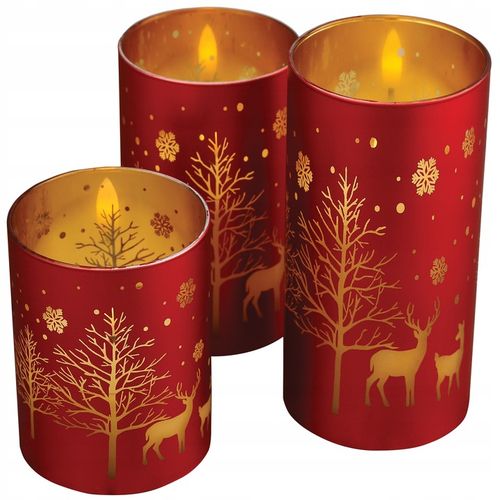 3 ŚWIECE ŚWIECZKI OZDOBNE LED DEKORACYJNE ŚWIĄTECZNE ŚWIĘTA + PILOT na Arena.pl