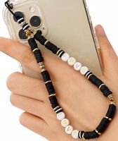 Zawieszka brelok Smycz do telefonu koraliki perły F138_BBB