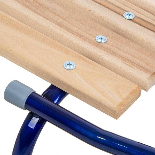 Sanki Metalowe Tomek Z Oparciem - Niebieskie zdjęcie 4