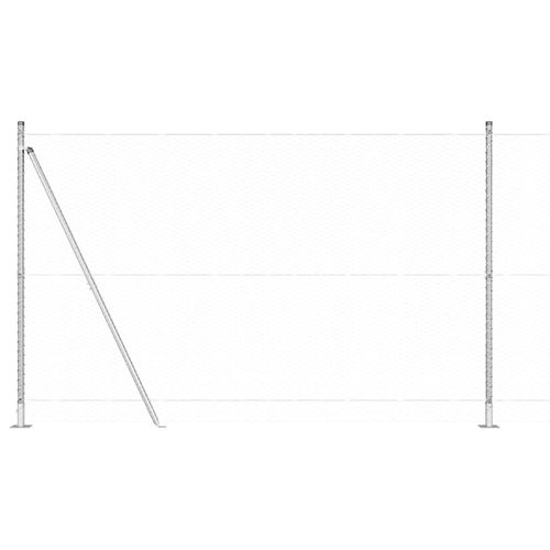 Ogrodzenie z słupkami Srebrny 1.4 x 10 m Stal pokryta PCV na Arena.pl