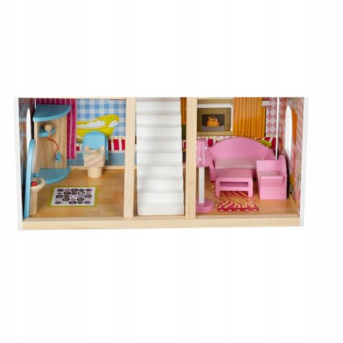 Domek dla Lalek Duży XXL Drewniany Mebelki Oświetlenie LED Akcesoria Meble na Arena.pl