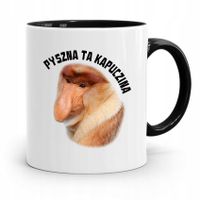 Kubek Czarny Śmieszny Nosacz Janusz Pyszna Ta Z Nadrukiem Ze Zdjęciem