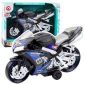 Motor Wyścigowy Ścigacz Napęd Światła Dźwięki Czarno-Niebieski