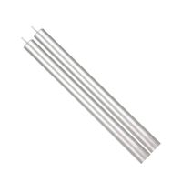świeca rustykalna stołowa srebrna 250/22mm 2szt.  | rsto25la2