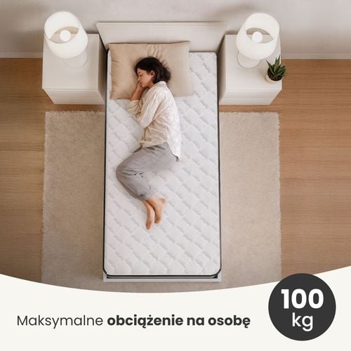 Materac sprężynowy z ochraniaczem 7-strefowy H3 90x200 cm na Arena.pl