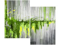 OBRAZ GREEN WATERFALL ZIELONY WODOSPAD