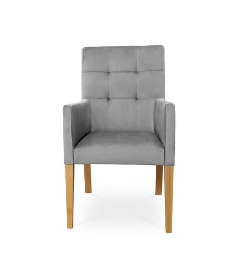 Fotel CAROL / szary / noga dąb / R91 na Arena.pl