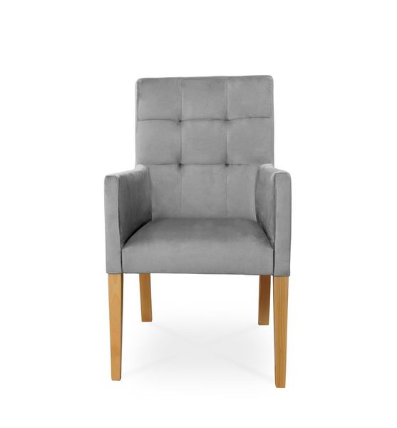Fotel CAROL / szary / noga dąb / R91 zdjęcie 2