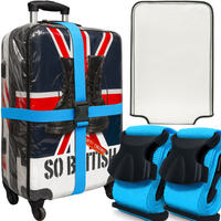 POKROWIEC OCHRONNY NA ŚREDNIĄ WALIZKĘ 2X PAS ZABEZPIECZAJĄCY WALIZKI BAGAŻU