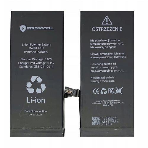 Bateria iPhone 7 STRONGCELL, A1660, A1778, A1779 ŚWIEŻA na Arena.pl