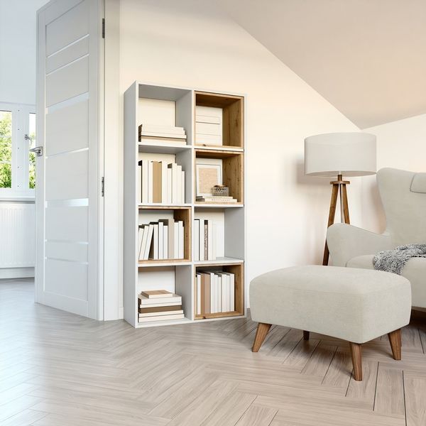 REGAŁ MALAX 2X4 BIEL zdjęcie 2