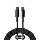 kabel przewód usb-c - usb-c szybkie ładowanie 100w 2m - cały czarny