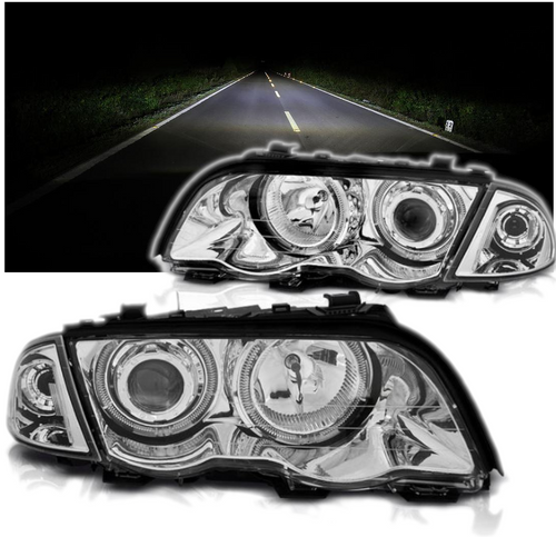 LAMPY Reflektory DO BMW E46 OD 1998 DO 2001 SEDAN / TOURING  RINGI LED na Arena.pl