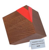 Drewniana urna kremacyjna na prochy ludzkie / Plakietka