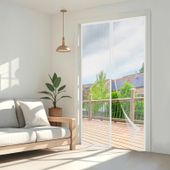 Moskitiera Magnetyczna na Drzwi Balkonowe 85x205 Biała Bez Pasków