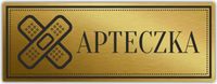 Tabliczka Złota Srebrna na drzwi APTECZKA
