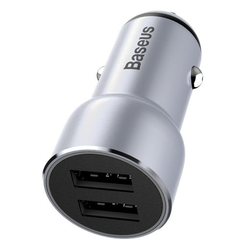 Ładowarka Samochodowa 2xUSB Baseus FastCharge 3.4A srebrny na Arena.pl