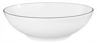 Miska porcelanowa okrągła 23 cm biała z czarnym brzegiem Lido Seltmann