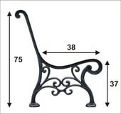 noga do ławki - parkowa - noga par3