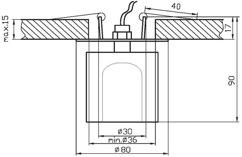 SK-47 CH/GR-t G4 opr.strop.stała kryształ 20W G4 kostka tło zielone zdjęcie 2