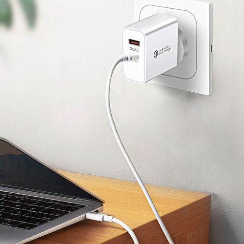 SZYBKA ŁADOWARKA TYP C Quick Charge 3.0 + USB A na Arena.pl