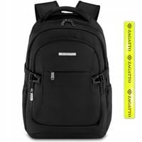 Sportowy duży plecak męski czarny szkolny z miejscem na laptopa 17”