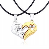 Naszyjnik Miłości dwie połówki serca dla Par Amor Serduszko dla Niej Niego