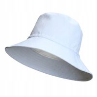 Kapelusz Damski Letni Bawełniany Regulowany Bucket Przewiewny Błękitny 58
