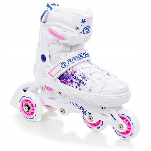 Rolki Wrotki 3w1 Regulowane RAVEN Meia 28-32 Kółko LED na Arena.pl