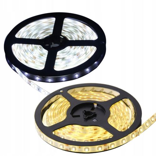 TAŚMA LED PASEK 5m BIAŁA ciepła neutralna zimna 12v ZESTAW + PILOT na Arena.pl