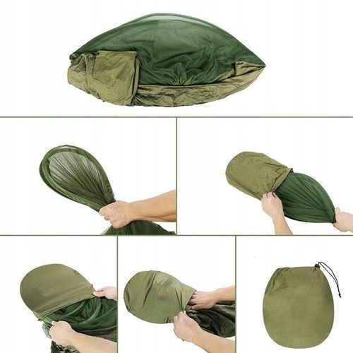 Hamak dwuosobowy HAMAK Z MOSKITIERĄ BIWAK (H016) na Arena.pl