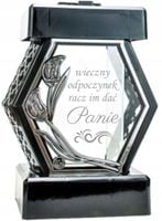 Duży szklany znicz z dedykacją Personalizowany na Wszystkich Świętych