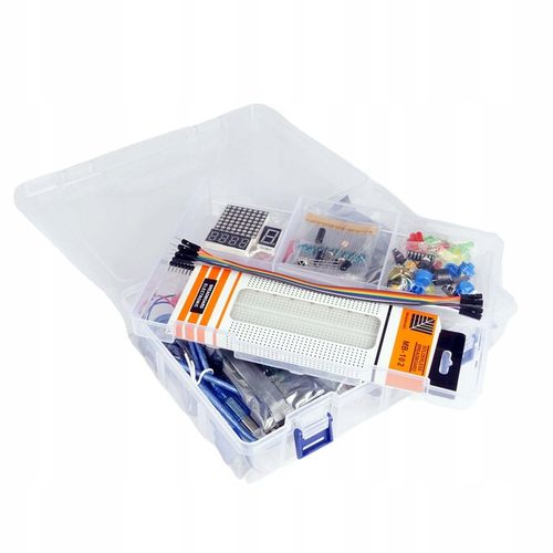 Zestaw XXL do nauki programowania zgodny z Arduino UNO w pudełku + naklejka na Arena.pl